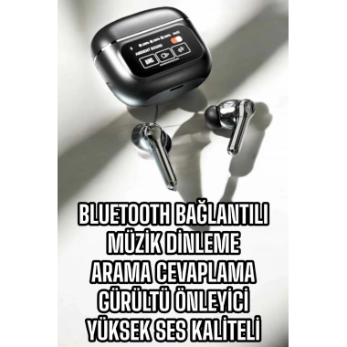 Bluetooth Kulaklık Kablosuz Ekranlı ANC/ENC Destekli Dokunmatik