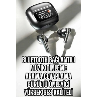 Bluetooth Kulaklık Kablosuz Ekranlı ANC/ENC Destekli Dokunmatik