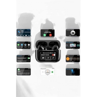 Bluetooth Kulaklık Kablosuz Ekranlı ANC/ENC Destekli Dokunmatik