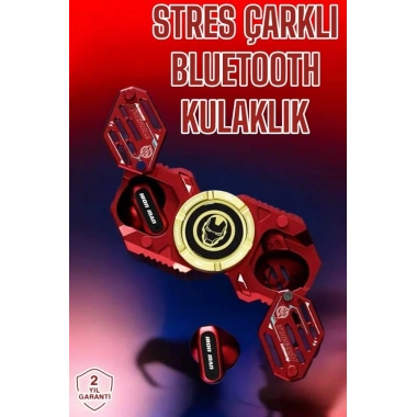 Bluetooth Kulaklık Stres Çarklı Döndürülebilir Uzun Şarj Süreli Oyuncu Kulaklığı