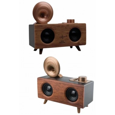 Bluetooth Nostalji Speaker Radyo Gramofon Ahşap Renk Vintage