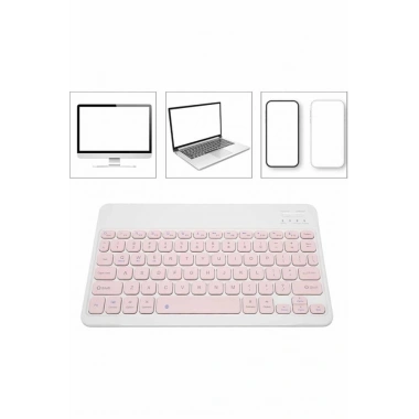 Bluetooth Şarj Edilebilir Mini Q Klavye Kablosuz Taşınabilir