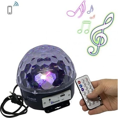 Bluetooth Sd Aux Usb Led Disko Lamba Topu Speaker (5468)