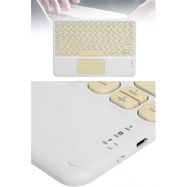 Bluetooth Touchpad Klavye 10.9 inch Kablosuz Wifi Q Klavye Slim