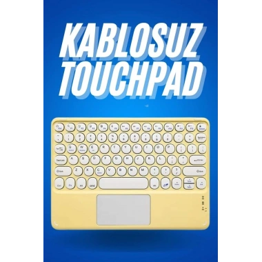Bluetooth Touchpad Klavye Ultra İnce Taşınabilir Q Klavye