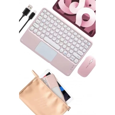 Bluetooth Touchpad Klavye Ultra İnce Taşınabilir Q Klavye