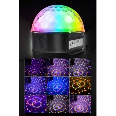 Bluetooth ve Uzaktan Kumandalı Çok Renkli Masaüstü Disko Topu