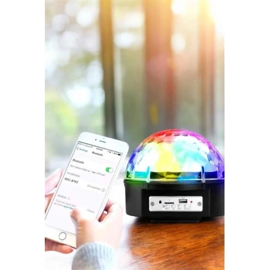 Bluetooth ve Uzaktan Kumandalı Çok Renkli Masaüstü Disko Topu