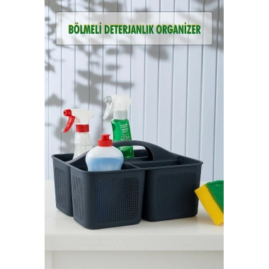 Bölmeli Deterjanlık Organizer Füme