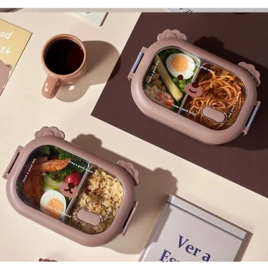 Bölmeli Paslanmaz Çelik Yemek Kutusu