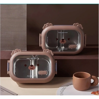 Bölmeli Paslanmaz Çelik Yemek Kutusu