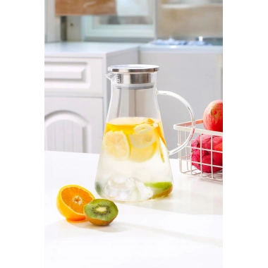 Borosilikat Cam Sürahi Karaf 1,5 lt-ASM0581