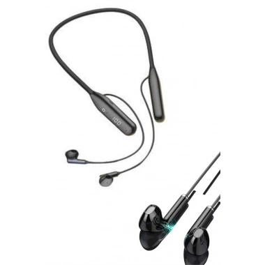 Boyun Bantlı Kablolu Yüksek Ses Kaliteli Bluetooth Kulaklık Uzun Pil Ömrü