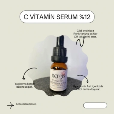 C Vitamin %12 Serum Aydınlatıcı Leke Karşıtı Antioksidan Yaşlanma Karşıtı