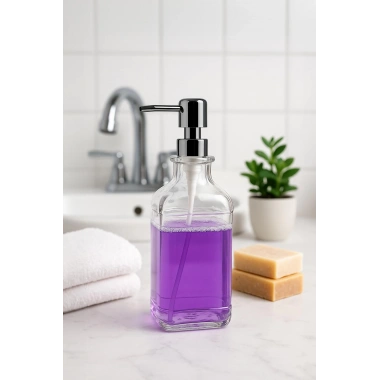 Cam Kare Sıvı Sabunluk 750 ml