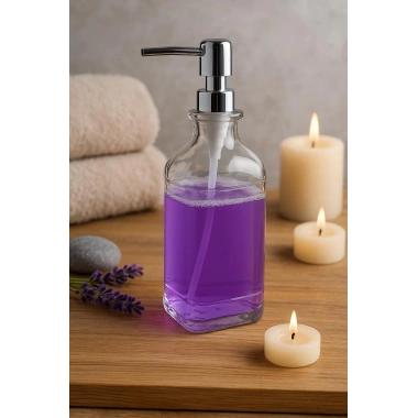 Cam Kare Sıvı Sabunluk 750 ml