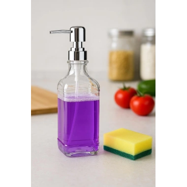 Cam Kare Sıvı Sabunluk 750 ml