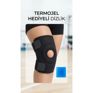 Çapraz Bağ Destekli Sporcu Diz Korsesi Termojel Hediyeli