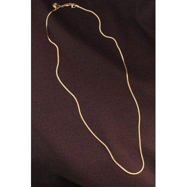 Çelik Gold Renk 60 cm İnce İtalyan Zincir Kolye