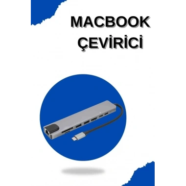 Çevirici Dönüştürücü Adaptör Macbook 3 In 1 Type-C To Hdmı USB 3.0