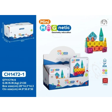 CH1472-1 3.75CM  Mini Magnetic BlokMetal Kutu  24 PCS