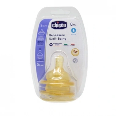 Chicco Biberon Emziği 0ay+2li Normal Akış Kauçuk
