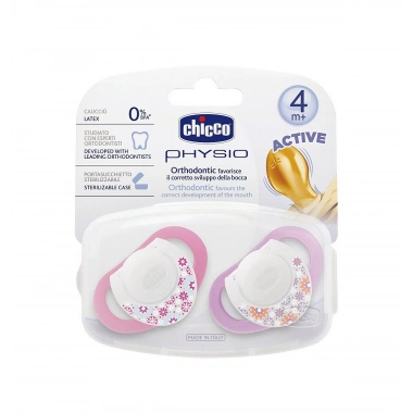 Chicco Physio Kauçuk Emzik 4+ ay - Pembe