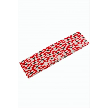Çiçek Desenli Saç Bandı 6 cm