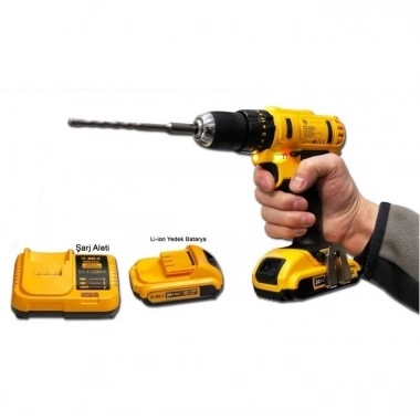 Çift Akülü Matkap Vidalama Seti