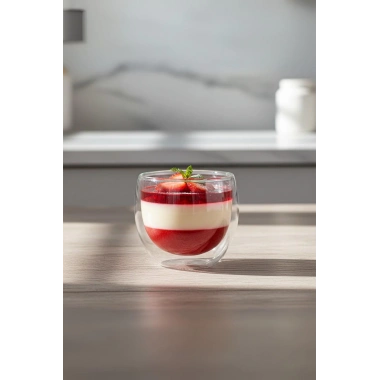 Çift Cidarlı Cam Kase 250 ml 10 cm