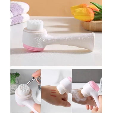 Çift Taraflı 3D Yumuşak Yüz Bakım Fırçası (5468)