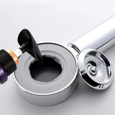 Çift Taraflı Yüksek Basınç Su Akıtan Şampuan Hazneli Duş Başlığı (5468)