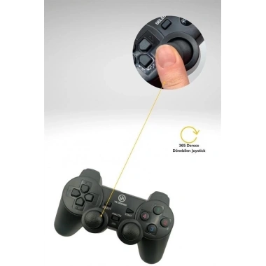 Çift Titreşimli Usb Kablolu Oyun Kolu Pc Uyumlu Vibration Gamepad