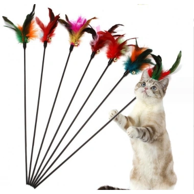 Çıngıraklı Tüylü Kedi Oyun Çubuğu (5468)