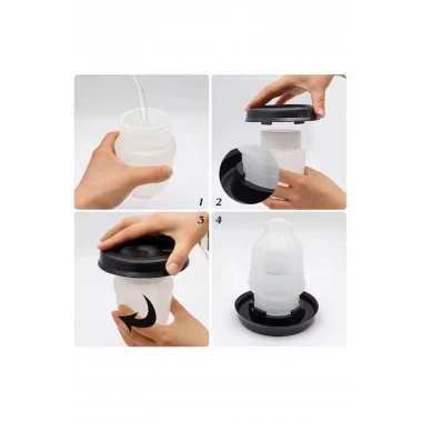 Civciv Suluk 0,75 ML Kaliteli Plastik + Tabak Yemlik