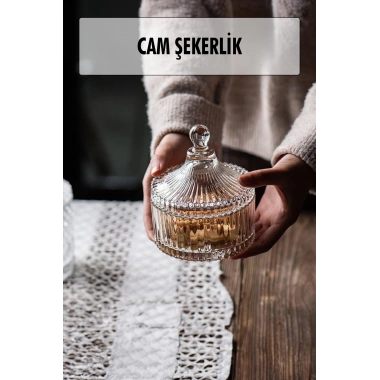 Çizgili Cam Şekerlik