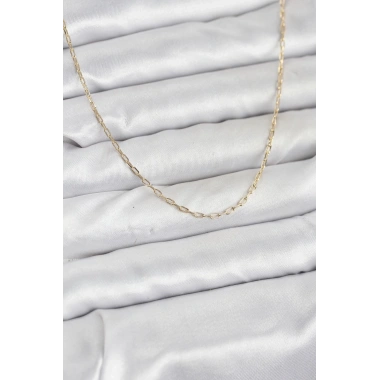 CM 14K Gold Renk Ataç Zincir Model 60 cm Kadın Kolye