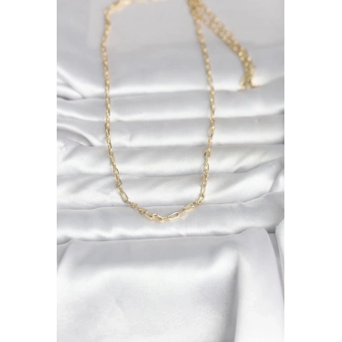 CM 14K Gold Renk Ataç Zincir Model 60 cm Kadın Kolye