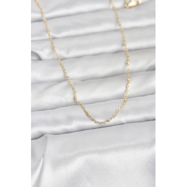 CM 14K Gold Renk Burgu Model 60 cm Kadın Kolye