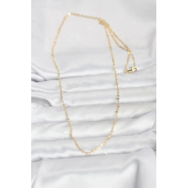 CM 14K Gold Renk Burgu Model 60 cm Kadın Kolye