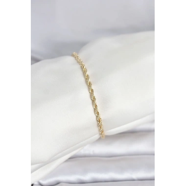 CM 14K Gold Renk Burgu Model Kadın Bileklik