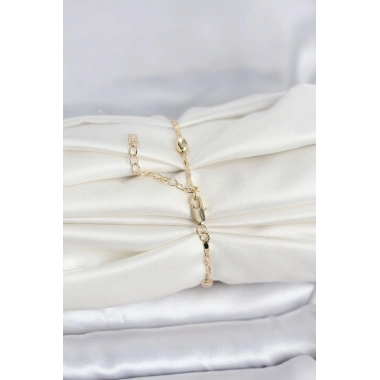 CM 14K Gold Renk Damla Topçuk Model Kadın Bileklik