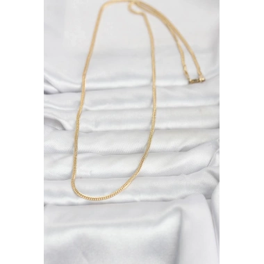CM 14K Gold Renk Dolgun Zincir Model 60 cm Kadın Kolye