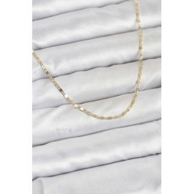 CM 14K Gold Renk Ezme Zincir Model 60 cm Kadın Kolye