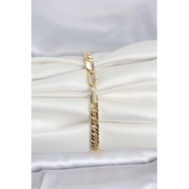 CM 14K Gold Renk Kalın Zincir Model Kadın Bileklik