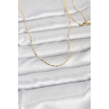 CM 14K Gold Renk Parçalı Topçuk Model 60 cm Kadın Kolye