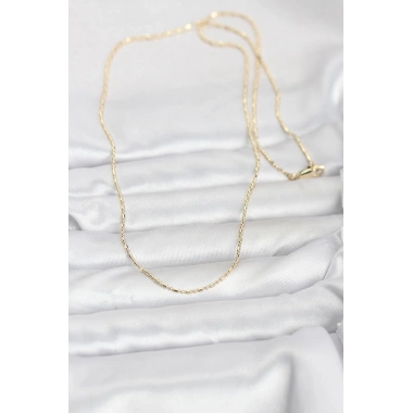 CM 14K Gold Renk Parçalı Topçuk Model 60 cm Kadın Kolye