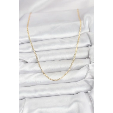 CM 14K Gold Renk Pirinç Lazer Model 60 cm Kadın Kolye