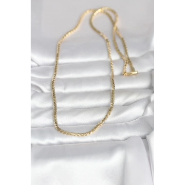 CM 14K Gold Renk Yassı Model 60 cm Kadın Kolye