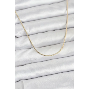 CM 14K Gold Renk Yılan Zincir Model Kadın Kolye